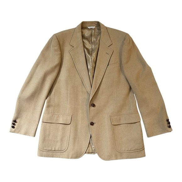 Vintage Bloomingdales Peterborough Row 100% Camel Hair Sport Coat Jacket 39 - Picture 1 of 6
